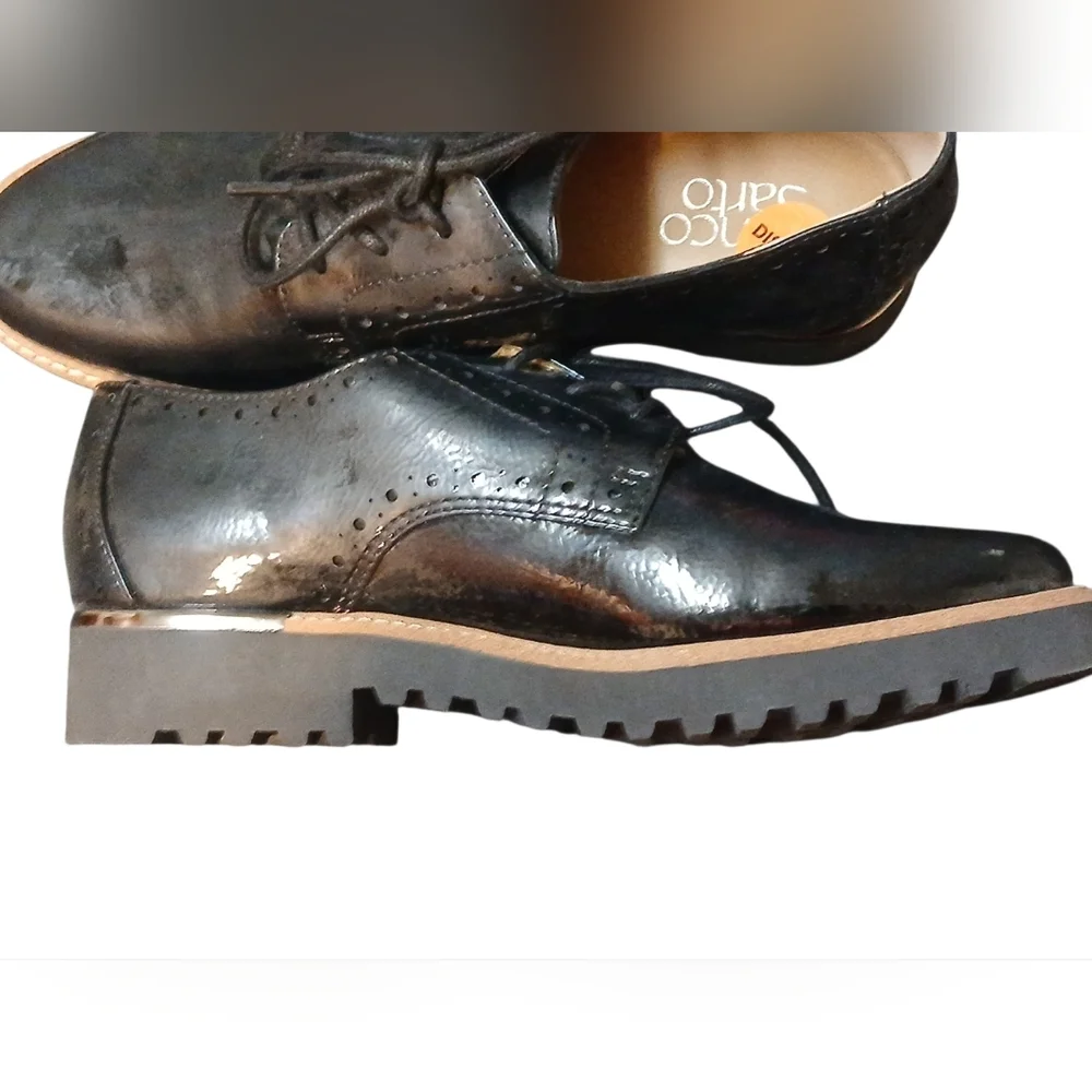 Franco Sarto -NWOB Ladies Black Lace Up Comfortable & Supportive, Non-slip Shoes - Picture 6 of 12
